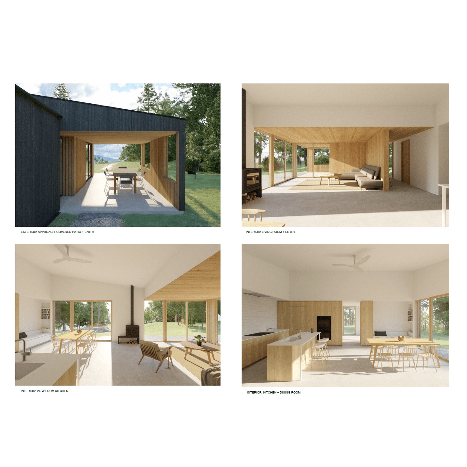 Architectural renderings of Catskill House and its interior spaces